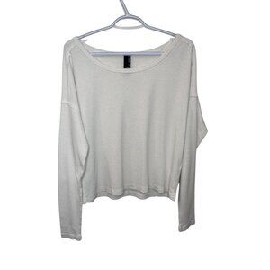 Bobi Los Angeles white boat neck long sleeve sweater size S